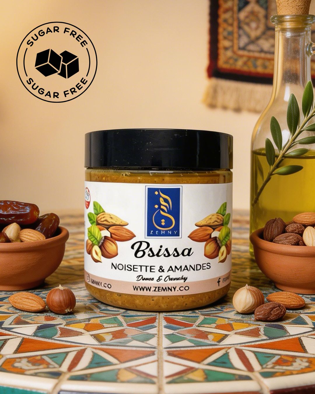 Bsissa Suprême Amande Noisette et Dattes – Sans Sucre