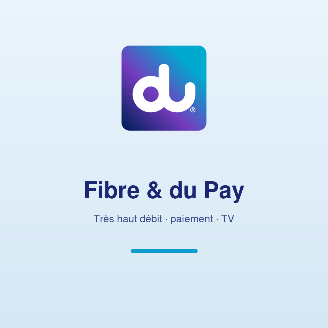 Fibre, du TV & du Pay