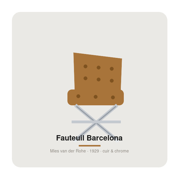 Fauteuil Barcelona
