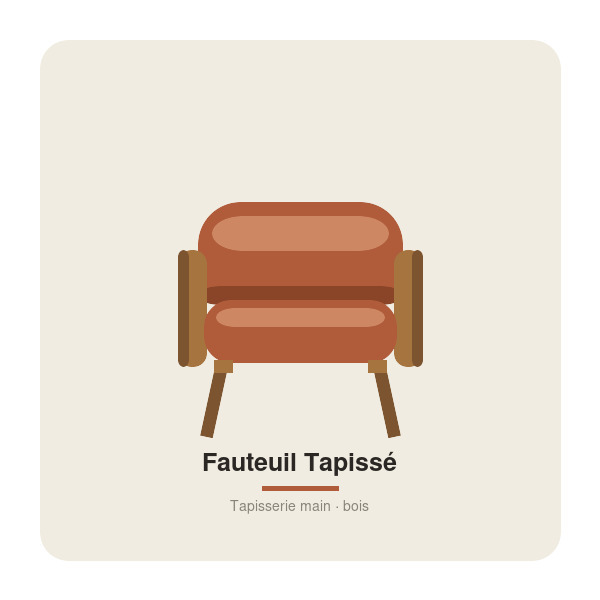 Fauteuil Tapissé