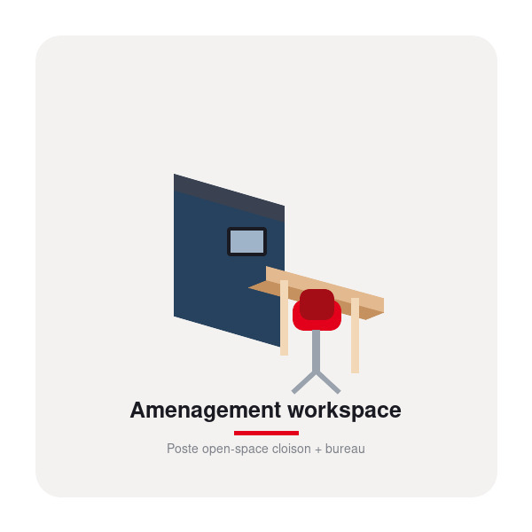 Aménagement workspace