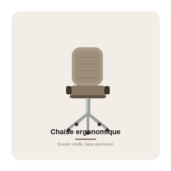 Chaise ergonomique